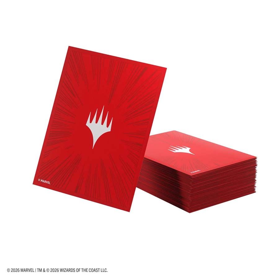 Gamegenic: MTG: MSH: Premium Double Sleeving Pack 100: Comic Burst Red Gamegenic: MTG: MSH: Premium Double Sleeving Pack 100: Comic Burst Red