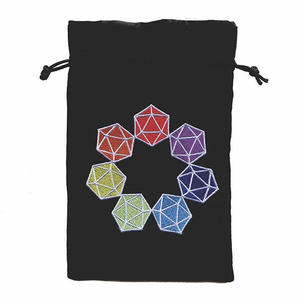 Dice Bag: Rainbow d20