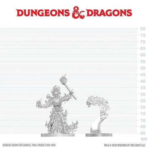 D&D Nolzur's Marvelous Miniatures: Flaming Skeleton & Flameskull