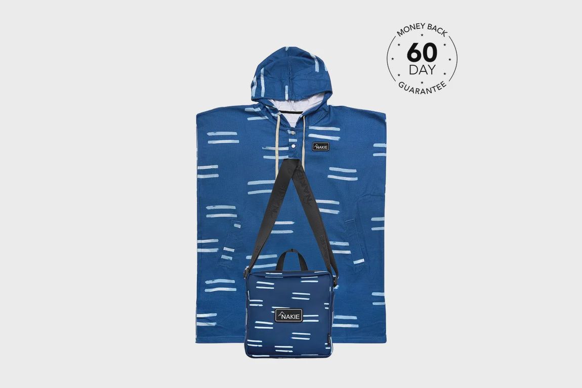 Hooded Towel Recycled Sand Free - salty waves