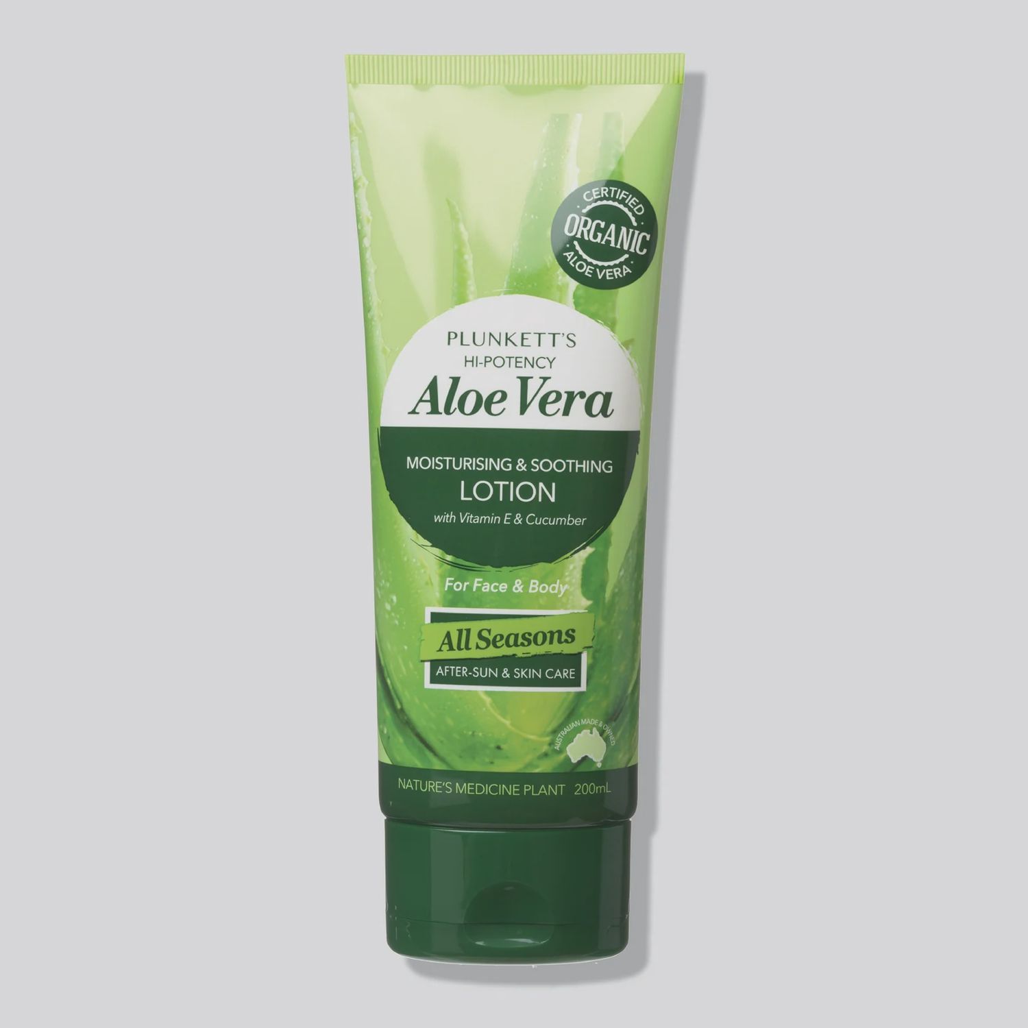 Plunkett's Hi-Potency Aloe Vera Moisturising and Soothing Lotion 200ml