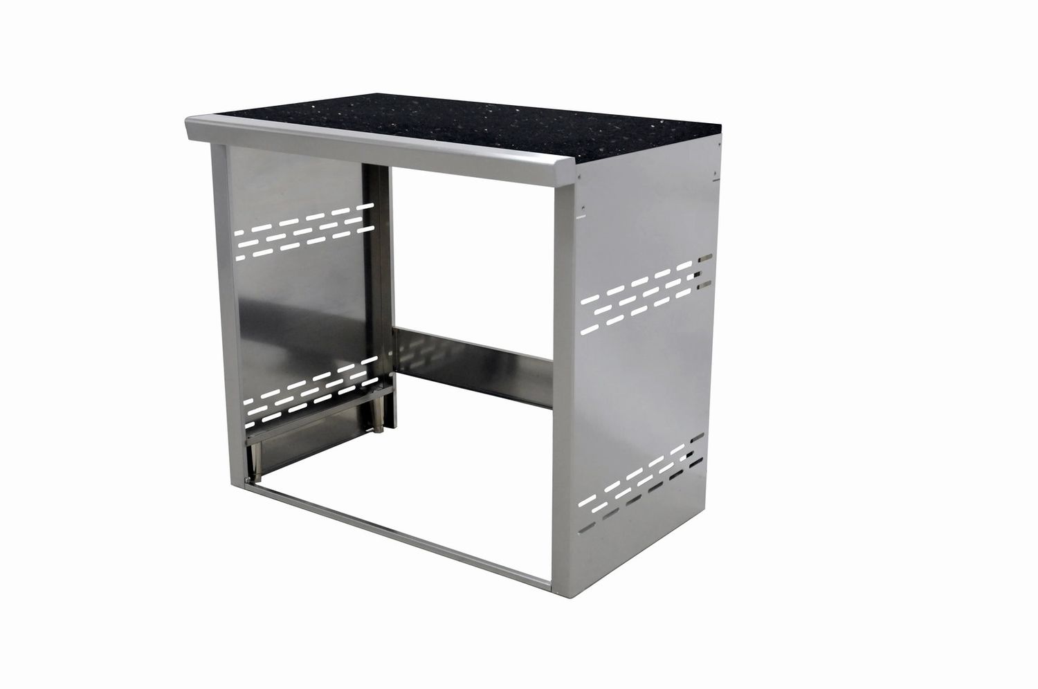 Grandfire Classic profile double door Fridge Module Unit - 994(W) x 630(D) x 894(H)mm Black Galaxy Granite Top