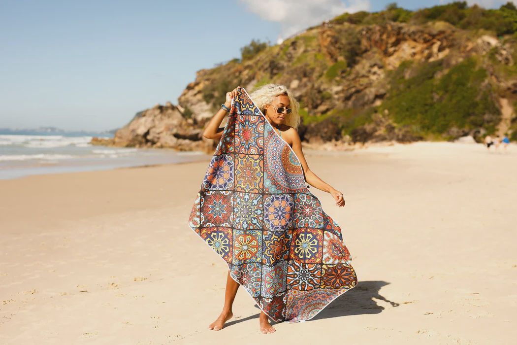 Recycled Sand Free Beach Towel - holiday dreams