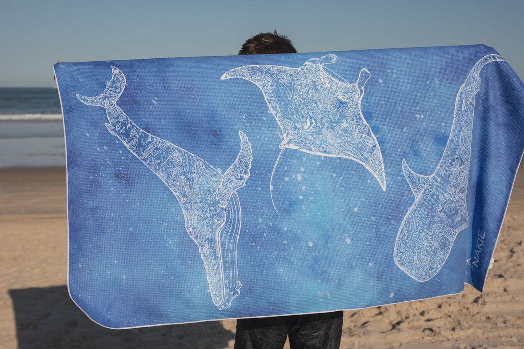 Recycled Sand Free Beach Towel - underwater magic