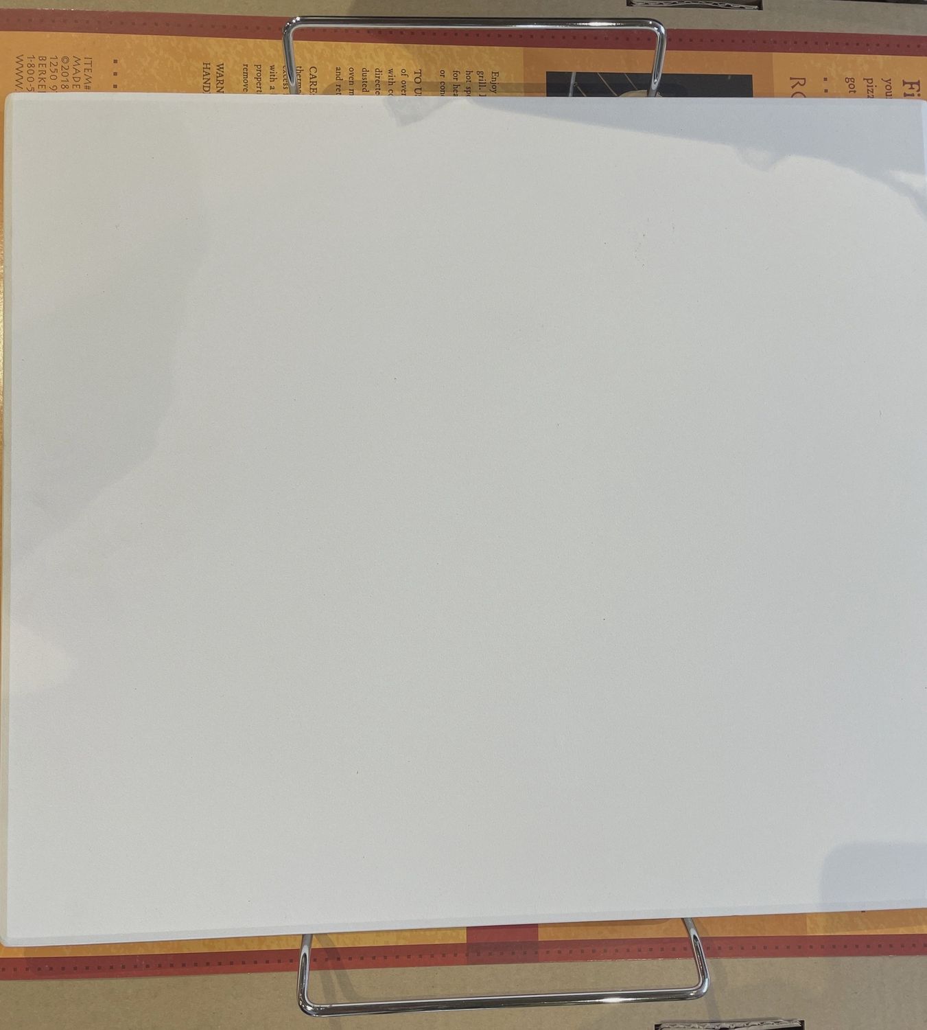 Rectangle Pizza Stone 14" x 16" c/w metal rack