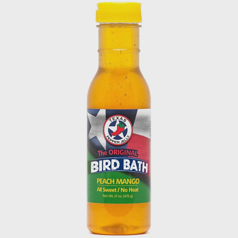Texas Pepper Jelly Peach Mango Sweet Bird Bath No Heat