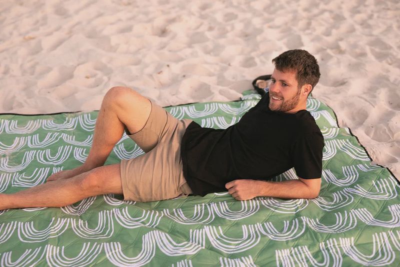 Recycled Picnic Blanket - happy days