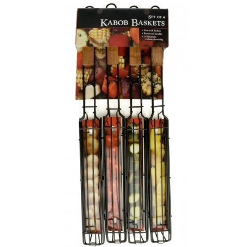 CC Non-Stick Single Kabob Baskets Set of 4