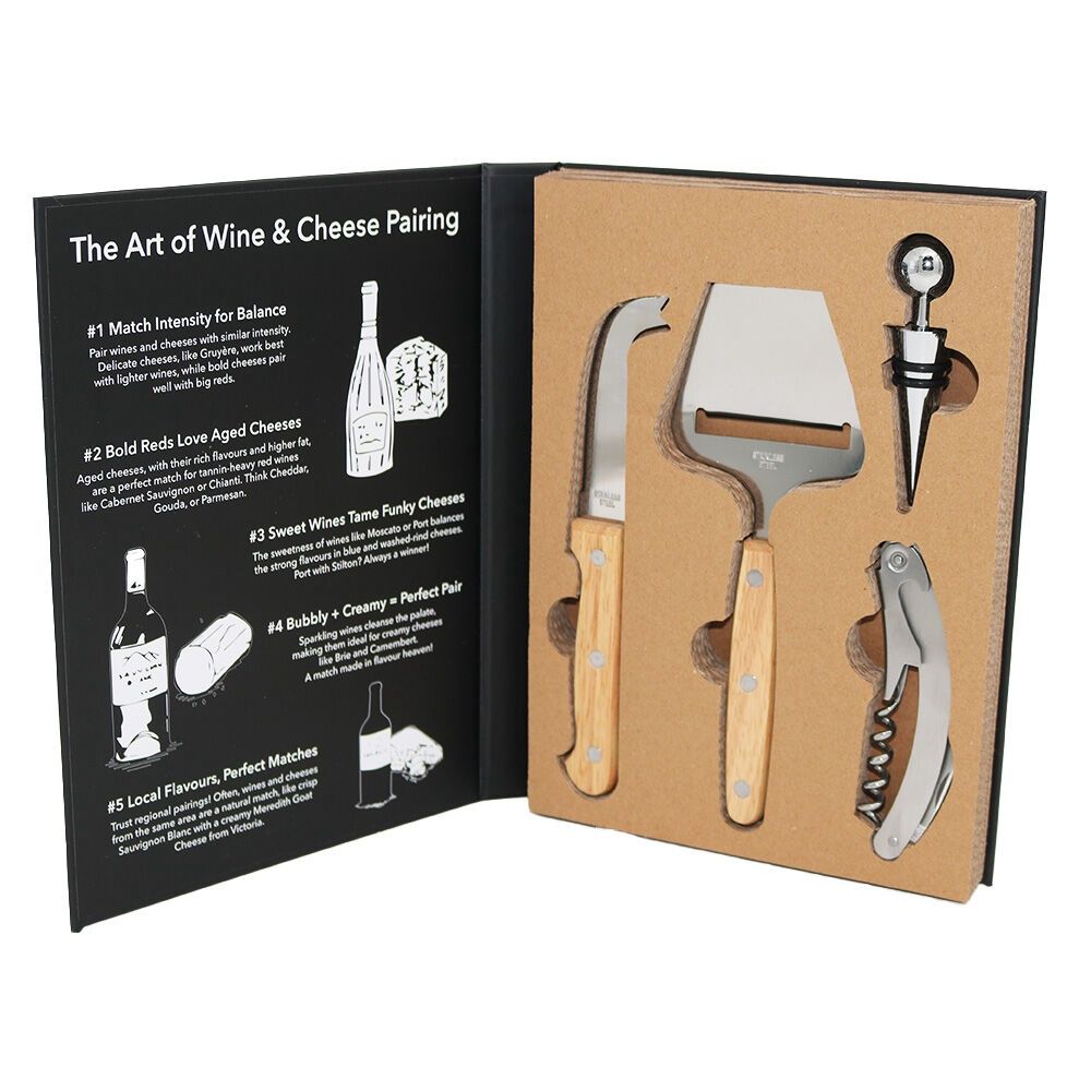 Home Chapter Cheese &amp; Wine 4 Piece Book Box