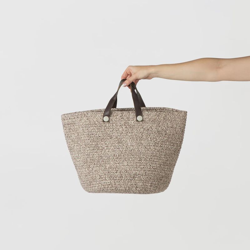 Coffee Cotton Basket/Cotton Bag size Small