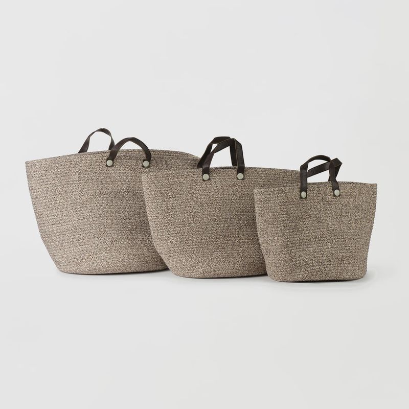 Coffee Cotton Basket/Cotton Bag size Small