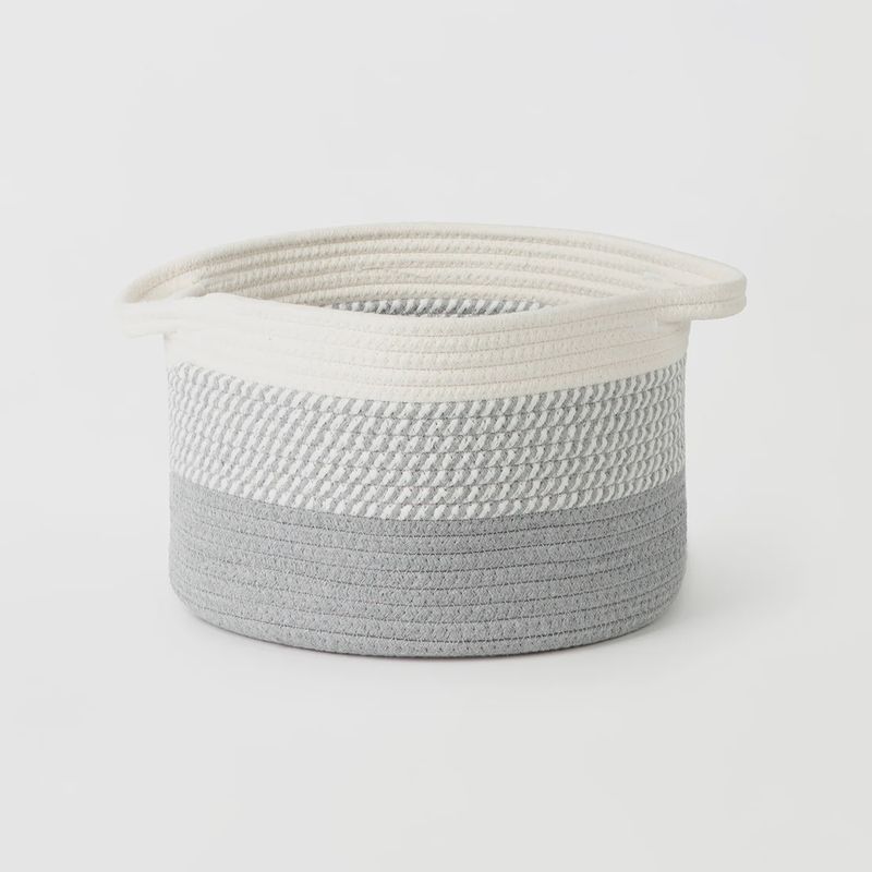 Grey Ombre Cotton Basket - size Small
