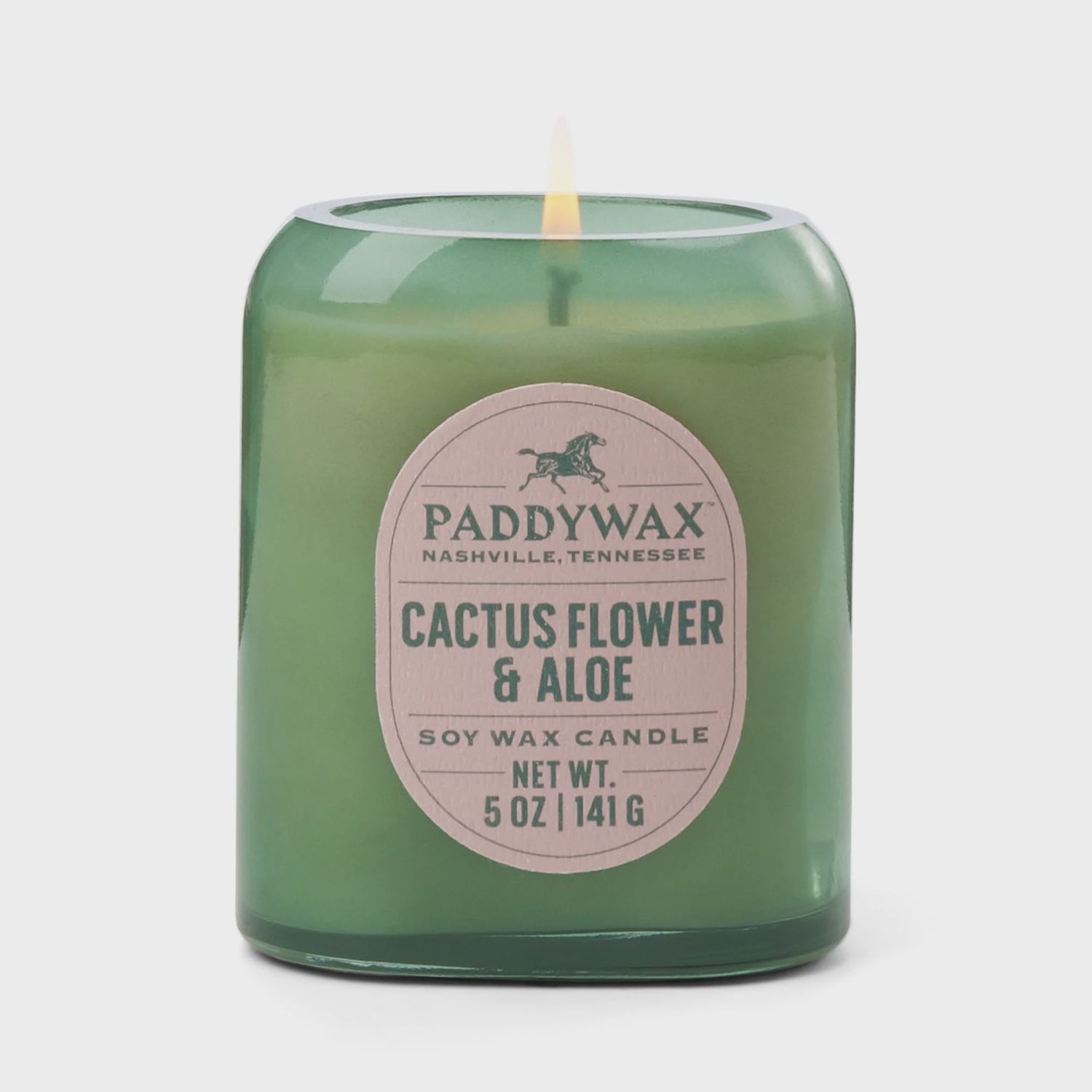 Paddywax Vista Glass Candle Cactus Green - Cactus Flower and Aloe 141gm