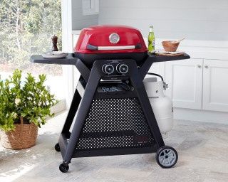 Ziggy  Elite Twin Grill LPG On Cart (Chilli Red)