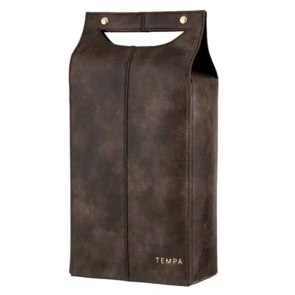 Harley Double Wine Bag by Tempa - Chocolate