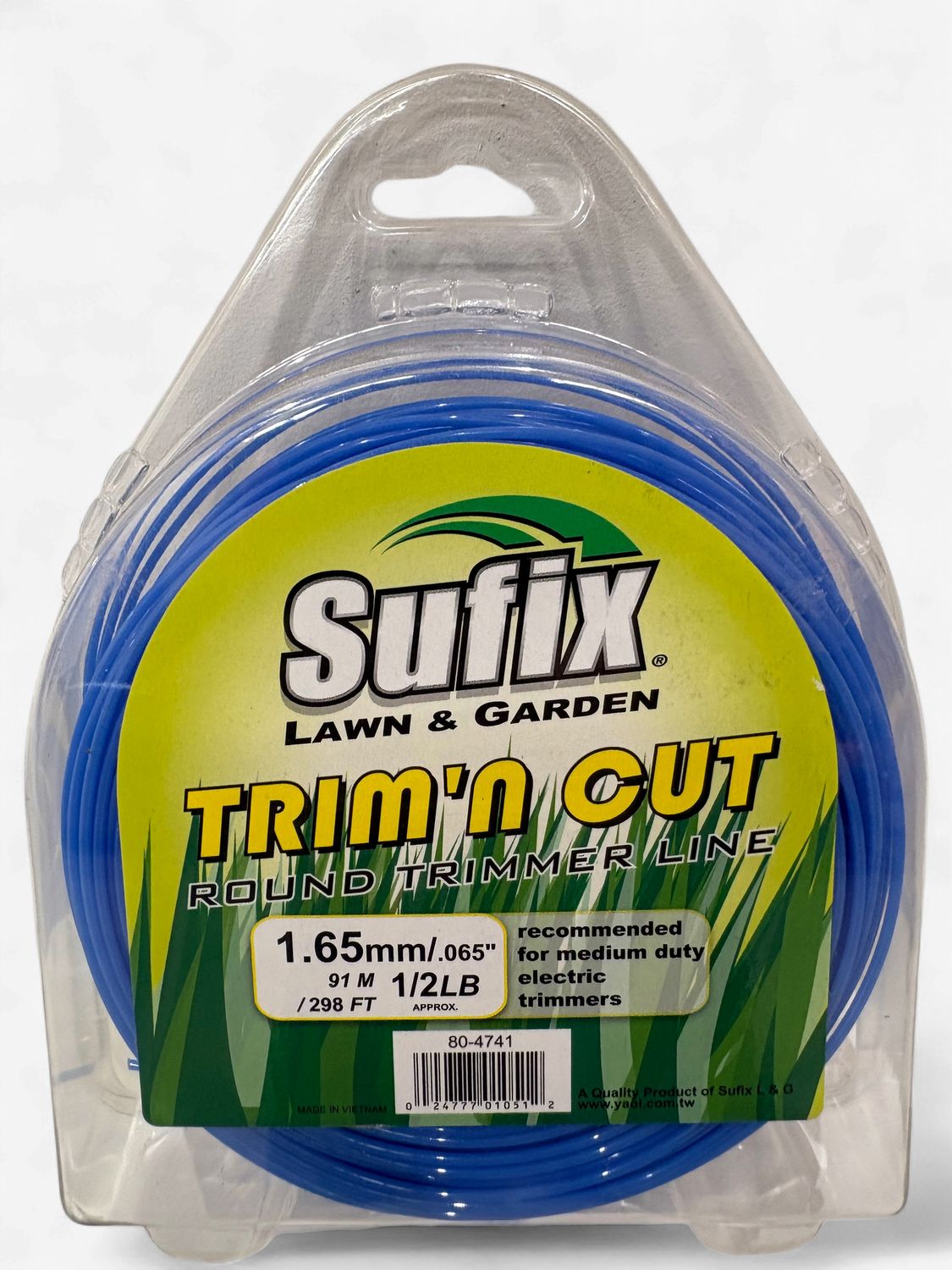 Sufix Round Nylon 1/2lb Clamshell .065" (1.6mm) Blue