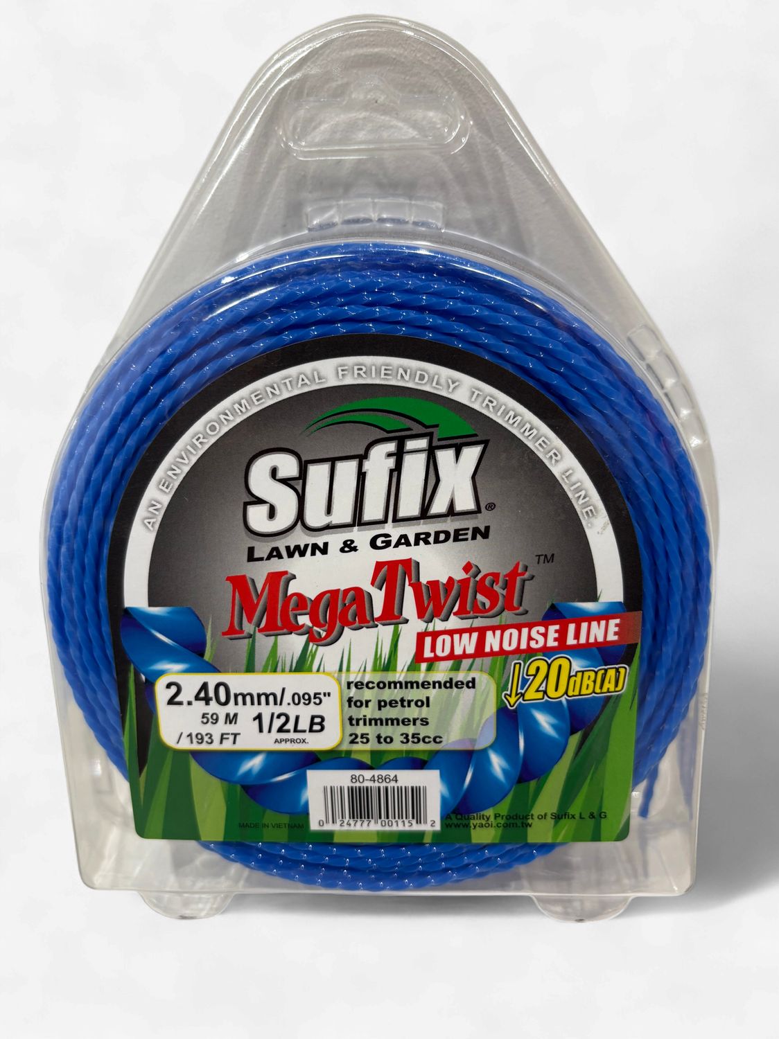 Sufix Megatwist Nylon 1/2lb (59M) .095" (2.4mm) Blue (80-4864)