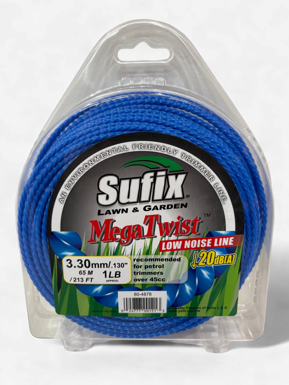 Sufix Megatwist Nylon 1lb .130" (3.3mm) Blue (80-4878)