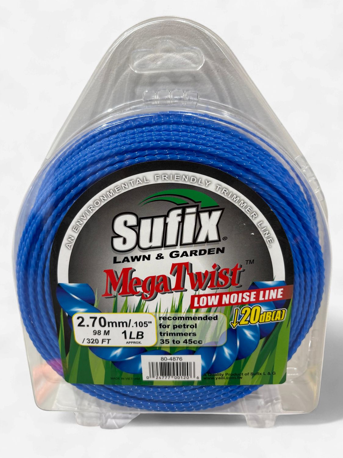 Sufix Megatwist Nylon 1lb (98M) .105" (2.7mm) Blue (80-4876)