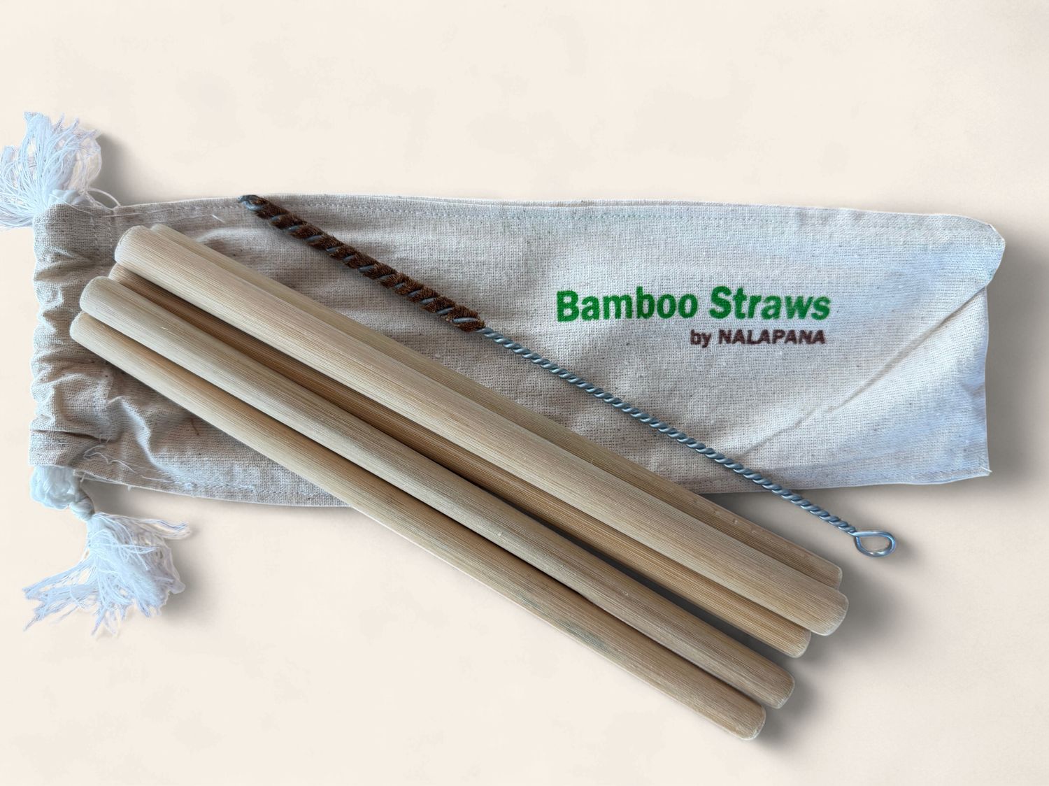 Bamboo Straws with Bag