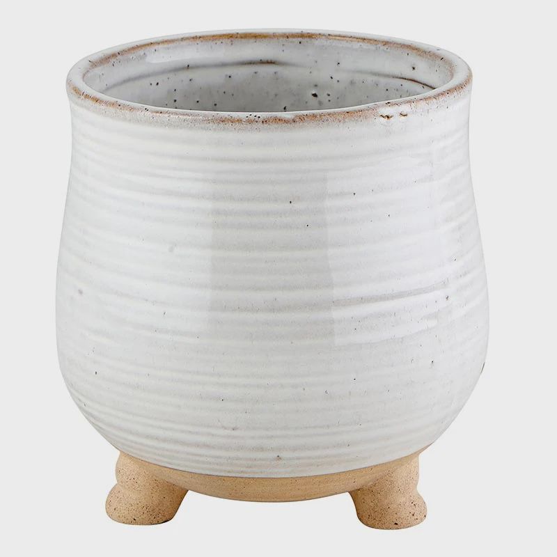 Porcelain Pot with Legs - medium