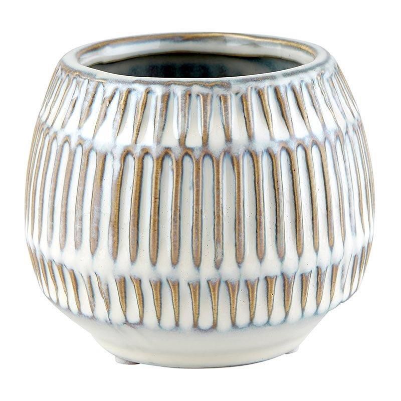 Round Texture Cream Planter