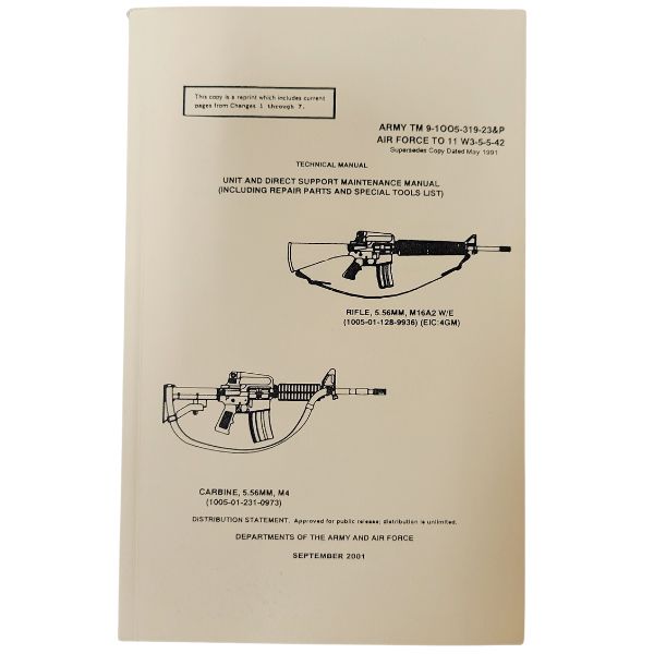 M16/M4 Maintenance Manual, US Military Field Manual