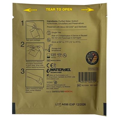 Water-Jel Tactical Burn Dressing, 4" x 4"