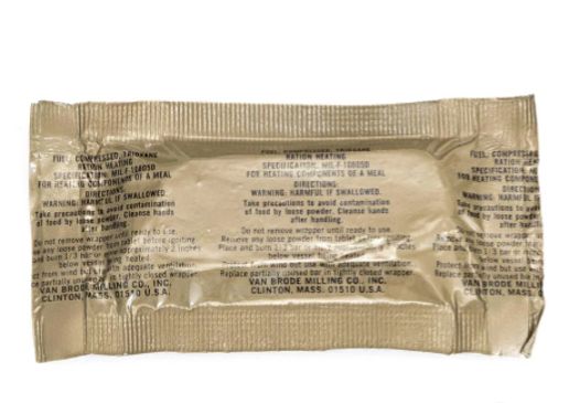 US Military Trioxane Fuel Bars, Single Bars