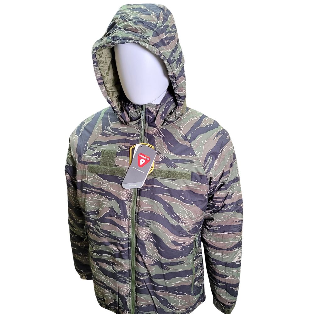 BAF Extreme Cold Weather Gen III Level 7 Primaloft Jacket, Tiger Stripe