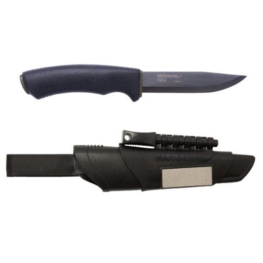 Mora Bushcraft Survival Field Knife, Color: Black (Carbon Steel)