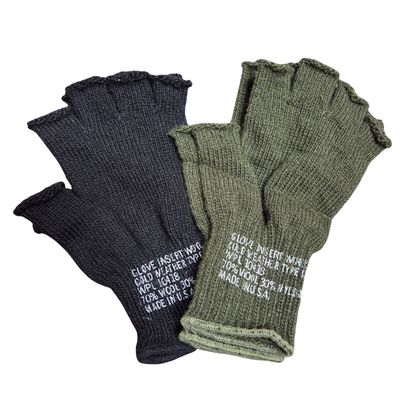 US Military Fingerless Wool Glove Liners