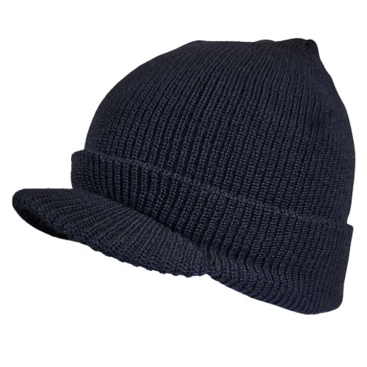 US Military Wool Jeep Cap, Color: Black