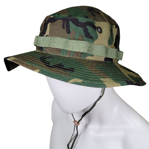 Vietnam ERDL US Military Boonie Hat, Wide Brim