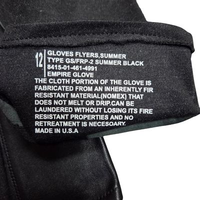 Black Nomex Flyers Glove, Size 12