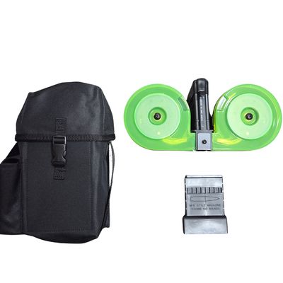 RWB 100 Round AR-15 Drum Magazine, Black w/ Neon Green