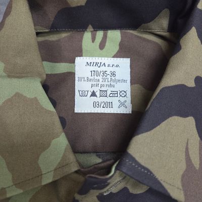 Czech Vz. 95 Woodland Camo Shirt, Medium