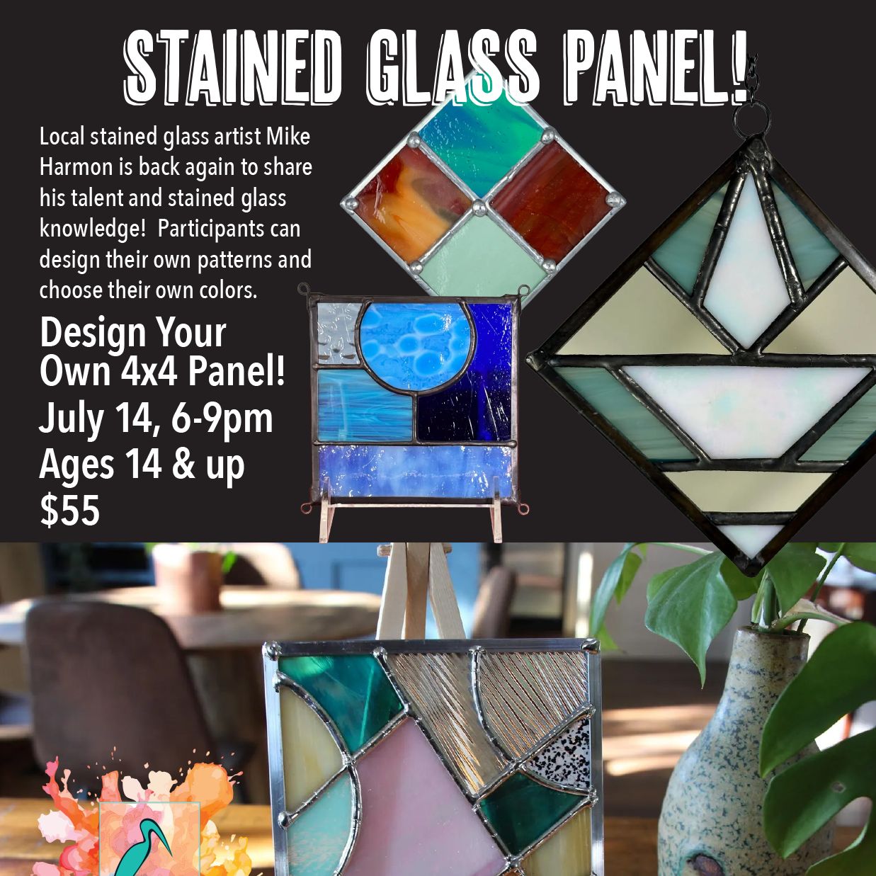 Stained Glass Design Your Own 4x4 Panel Class
