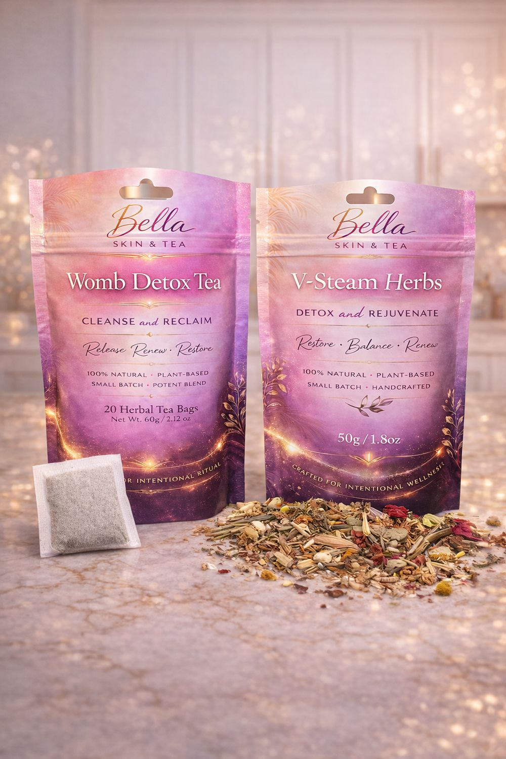 Yoni Bestie Bundle** - Womb Cleanse Tea - Natural Healing - Female Support - Womb Vagi Steam