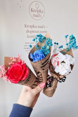 Mini Bukiecik z różą mydlaną