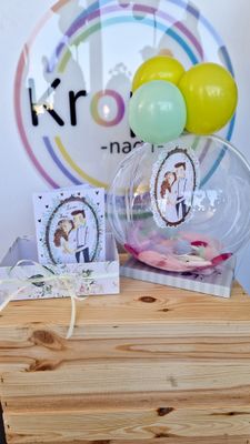 Box z balonem Bobo personalizowany