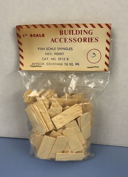 1" Scale Fish Head Shingles Hex Point catno3512