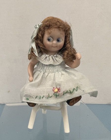 "Just Me" Googly Porcelain Miniature Doll mn311