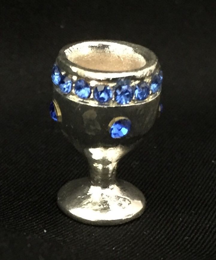 "Silver" Chalice - Sapphire Band bdJ055blue