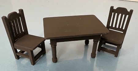 1/24th Black Kitchen Table and Chairs mc870