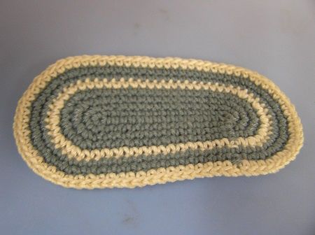 1/24th Crochet Blue Rug ala486