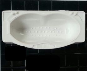 1/24th Scale White Standard Bathtub hj25-01