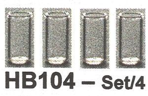1/24th Set of Four Medium Water Glasses HB104