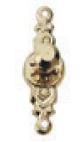 1105 Round Knob, Gold Plated Brass, 2/Pkg. hw1105