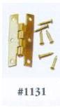 1131 Solid Brass "H" Hinge, 4/Pkg. w/24 Nails hw1131